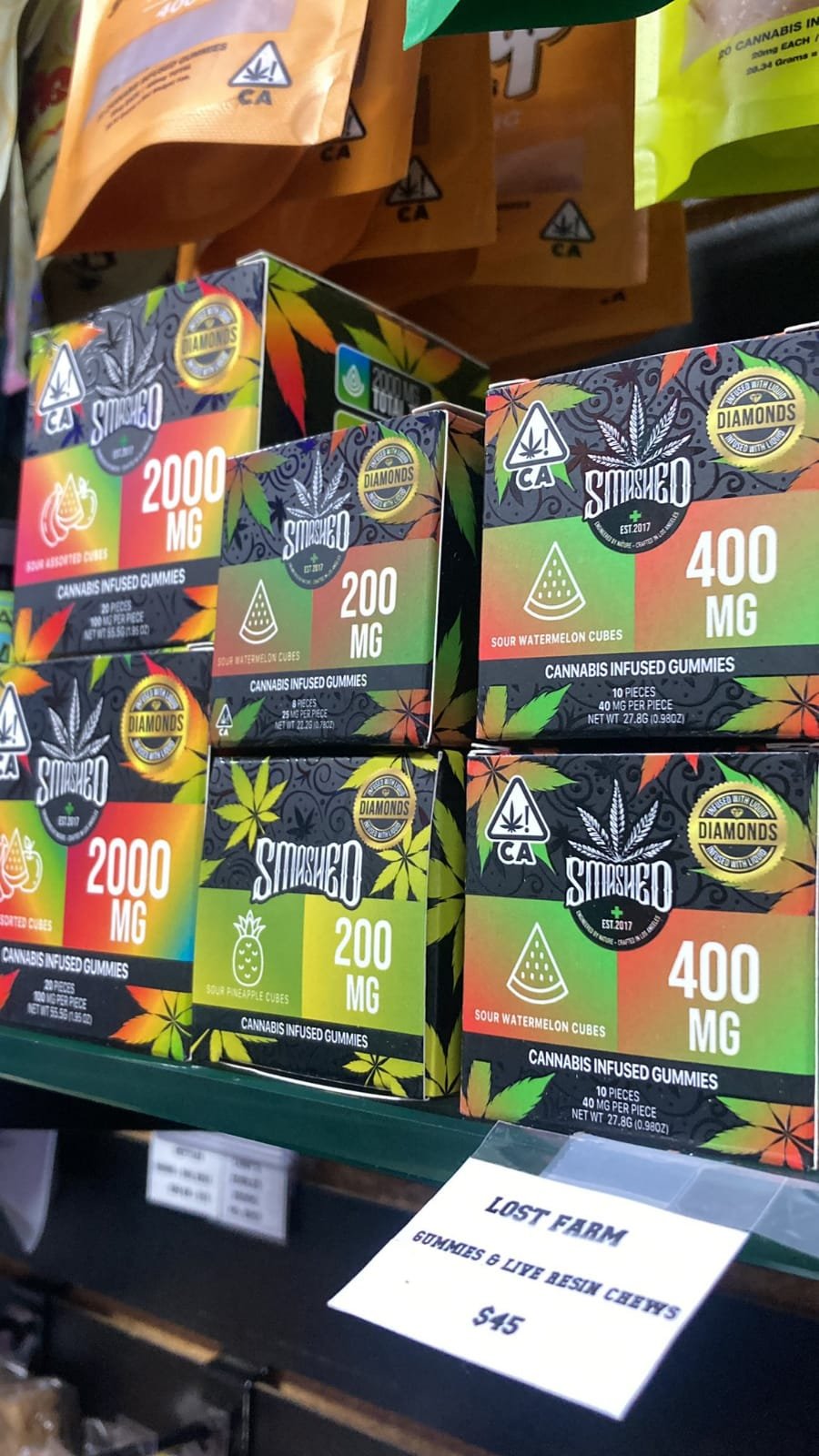 Sour smashed gummies 200mg